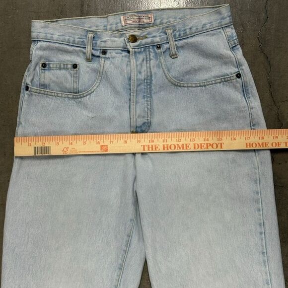 Vintage Guess USA Jeans Size 1 Acid Wash Baggy 90s High Rise Taper Grunge - Picture 7 of 13